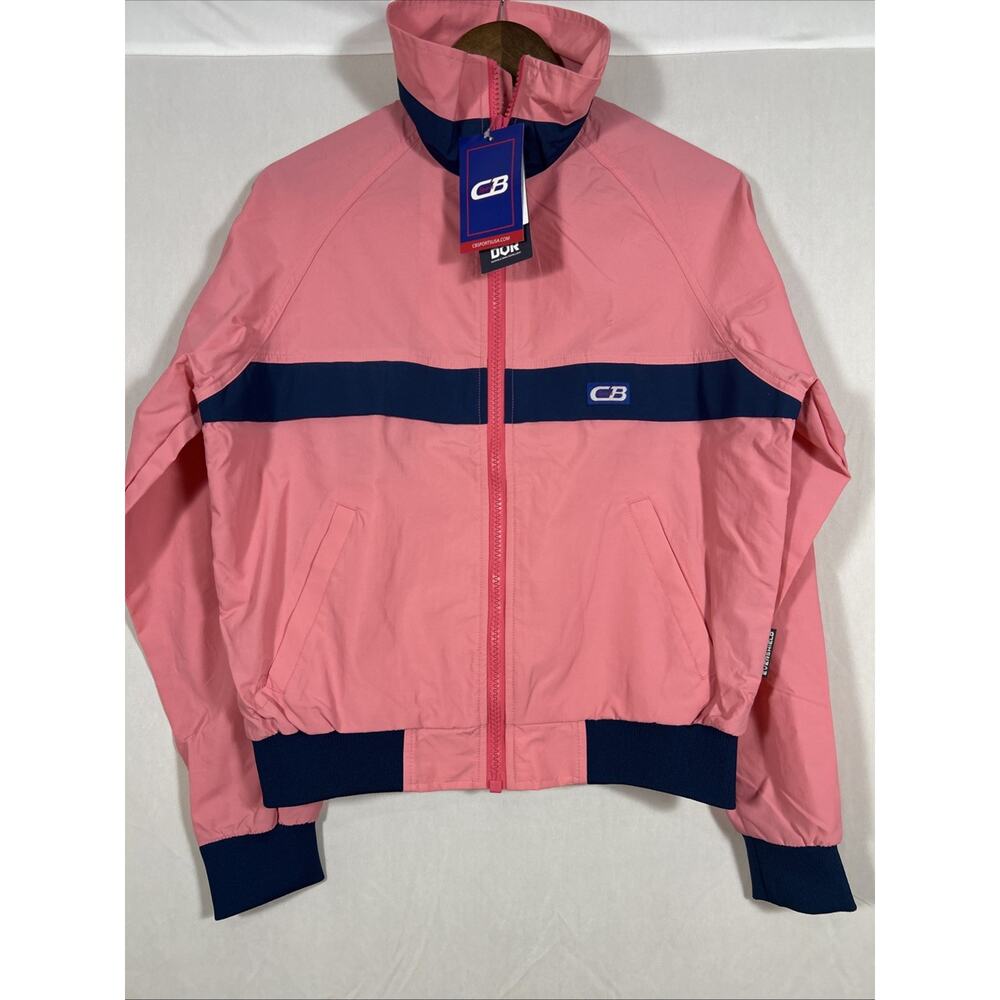 CB Sports Windbreaker Jacket Pink Navy Colorblock Full Zip Mens M NWT
